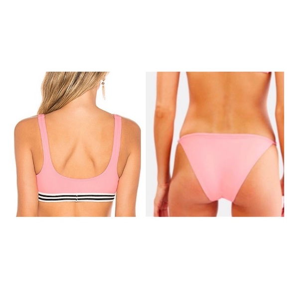 Solid & Striped Flamingo Pink Bikini Set, Katie Top & Lulu Bottom, NWT - Picture 4 of 15